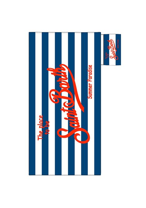 Telo mare con stampa SAINT BARTH | AID0001 AIDAN05135H STRIPES POP V 61R